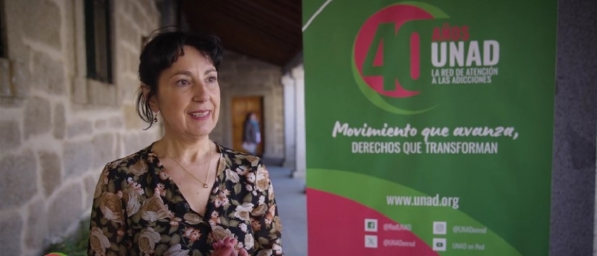 Encarnación Pámpanas, secretaria de UNAD, durante el vídeo publicado por la entidad por el Día Internacional de las Familias