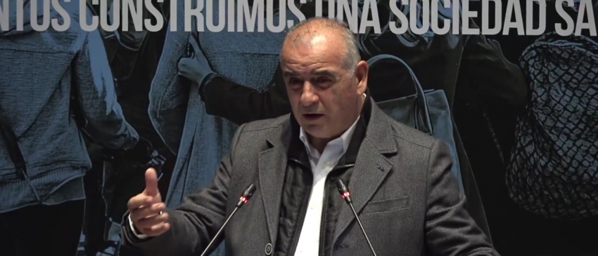 Luciano Poyato, presidente de UNAD, durante su intervención en el acto de este martes